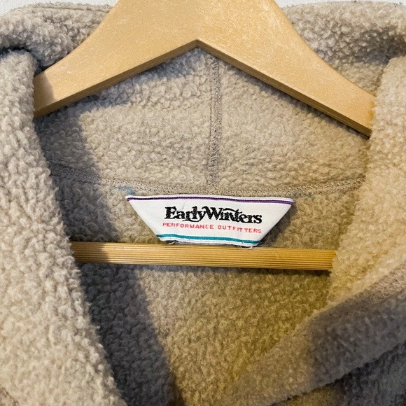 Early Winters Vintage Tan Fleece Collared Button Down Jacket - Picture 2 of 5